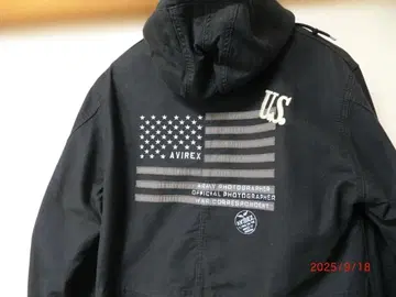 초 레어 AVIREX 블랙 헤비 무게 모즈 코트