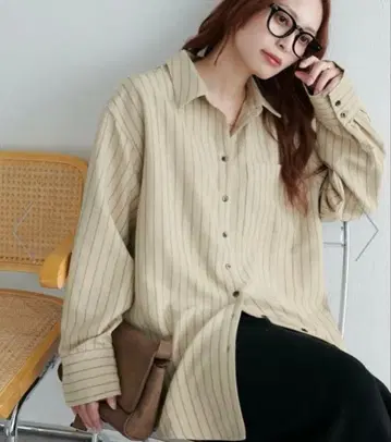 2025AW 피치 기모 스트라이프 셔츠