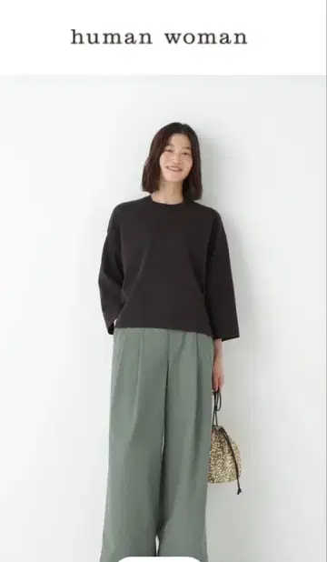 휴먼우먼/오가닉 코튼 혼방 풀오버