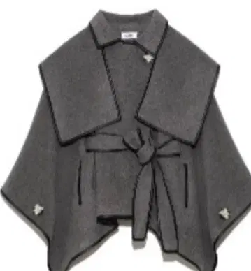 새상품 택 포함 신키 유코 x 스나이델 콜라보 판초 코트