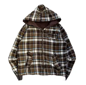 00s 리버서블 지퍼 후드티 체크 후디 cityboy