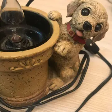 강아지 피규어 부착형 화분형 램프