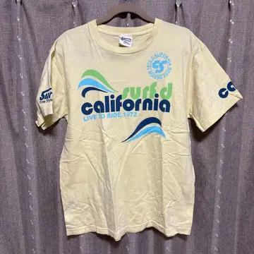 y102808 california 티셔츠 반팔 로고 프린트 70s