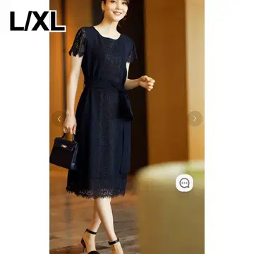 새상품급 DoCLASSE THE CLASS 레이스 디테일 니트 원피스