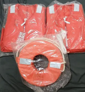 벚꽃 마크 법정 비품 구명 부환 구명 조끼 미사용