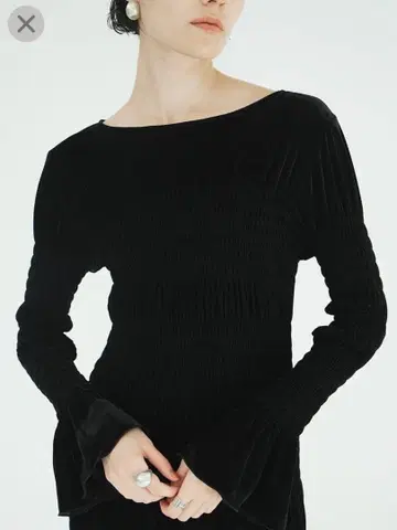 clane 셔링 롱 원피스