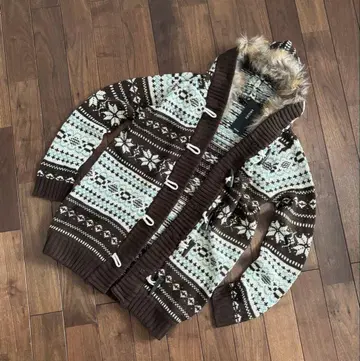 [ 택 포함 ] INGNI 잉그 노르딕 무늬 롱 가디건 M