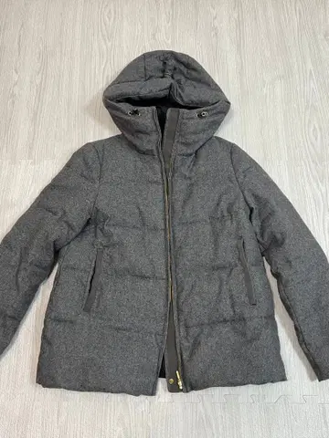 나노 유니버스 블루종 울 혼방 그레이 S 사이즈 후드 부착