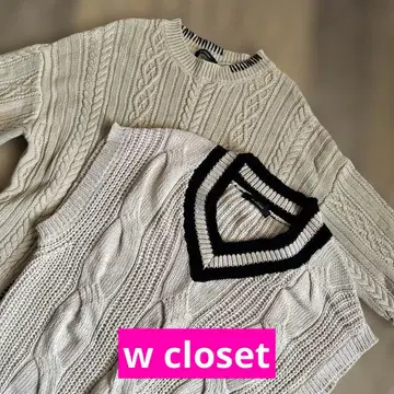 w closet 스웨터 베스트 묶음 판매