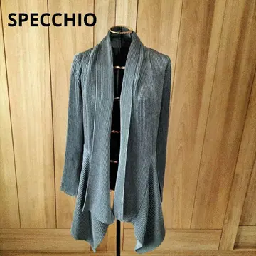 SPECCHIO 스페치오 셔틀 플리츠 롱 가디건