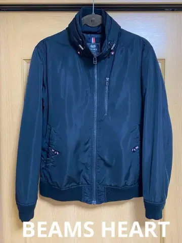 BEAMS HEART 후드 부착 네이비 블루종 M 사이즈