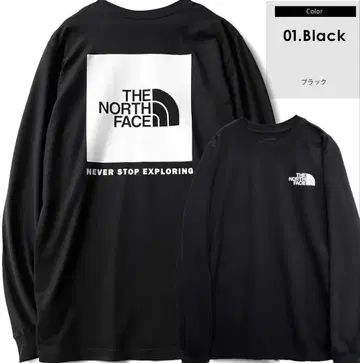 THE NORTH FACE 블랙 긴팔 티셔츠 롱티 L