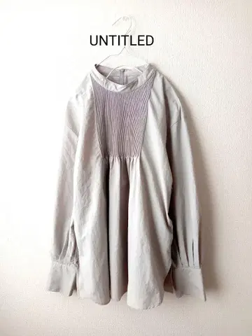 택 포함 새상품 정가 2만 UNTITLED 핀턱 나일론 블라우스