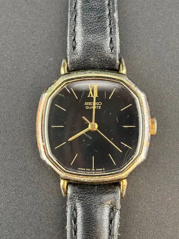 SEIKO 쿼츠 손목시계 골드 블랙