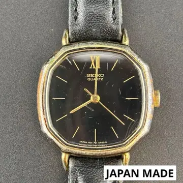 SEIKO 쿼츠 손목시계 골드 블랙
