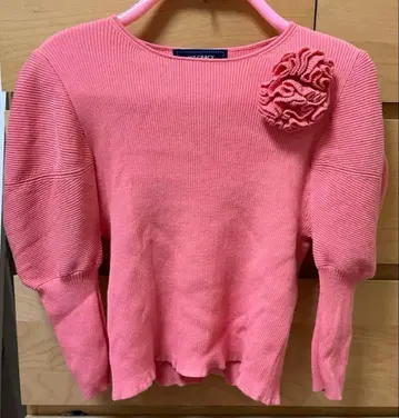 새상품급 M's 그레이시 살몬 핑크 니트