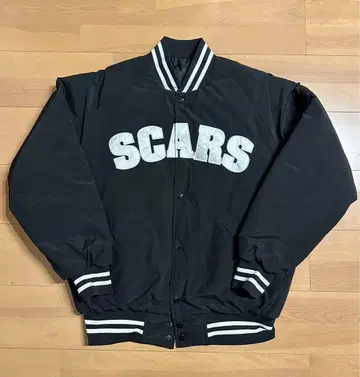 SCARS 블랙 바시티 자켓 스카즈 L