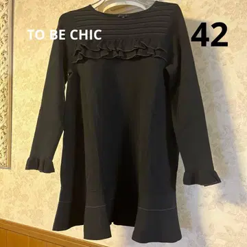 새상품급 사이즈 42 투 비 시크 TO BE CHIC 니트 튜닉