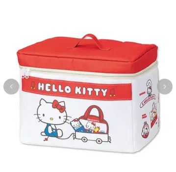 헬로키티 뚜껑 포함 수납 박스 레트로 아베일