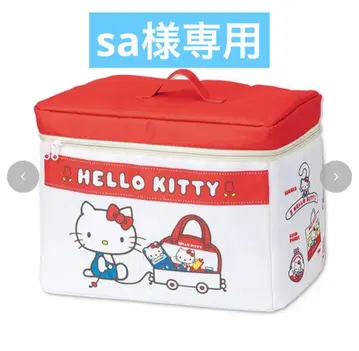 헬로키티 뚜껑 포함 수납 박스 레트로 아베일