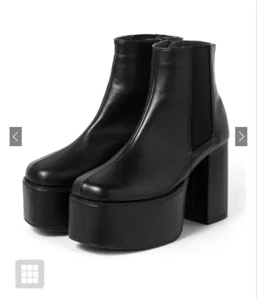 GRL 통굽 청키힐 사이드 고어 가죽 부츠 [ ci389 ]