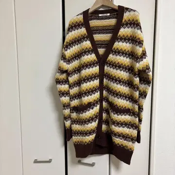 auralee CASHMERE JACQUARD KNIT CARDIGAN