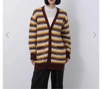 auralee CASHMERE JACQUARD KNIT CARDIGAN