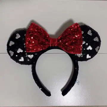 디즈니 하트형 스팽글 머리띠