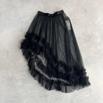 새상품 FRIPIER 튜튜 오버 스커트 비어즐리 블랙