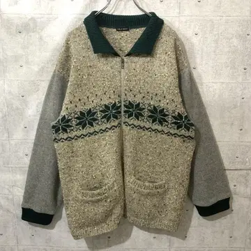 milkboy 니트 자켓 풀 집업 니트 스웨터 90s 펑크