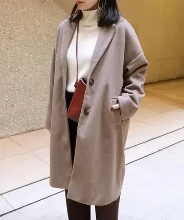 [겨울 상품이라 지금 싸다!] 여성용 아우터 체스터 코트 브라운 M