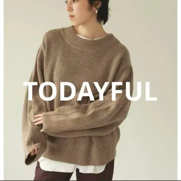 [ 새상품급 ] todayful 라인 오버 니트 크루넥 F 미들 게이지