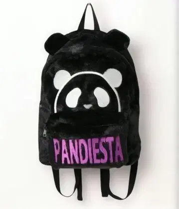 PANDIESTA 복슬복슬 팬더 귀 달린 인조 모피 백팩 새상품급