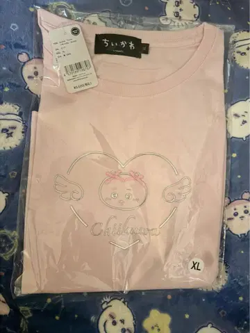 치이카와 (먼작귀) 반팔 티셔츠 리본리본 치이카와 XL