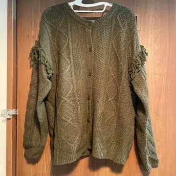 사만사 모스모스 니트 가디건 카키