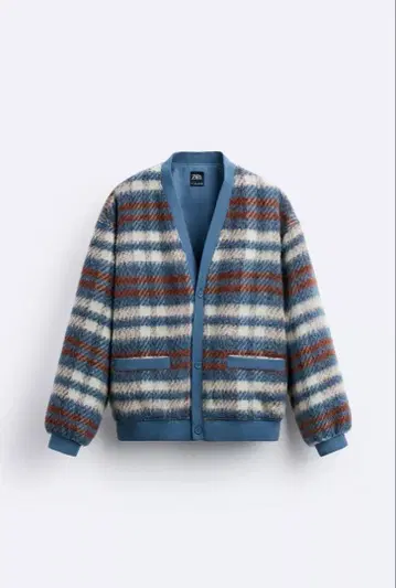 ZARA 텍스처 체크 가디건 S (JP S)