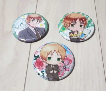 헤타리아 영국 캔뱃지 3개 세트