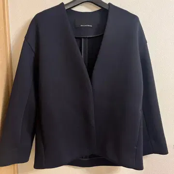 Green Label 노카라 종이상자 자켓 네이비