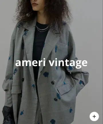 ameri vintage CHECK FLOWER PAPA JACKET