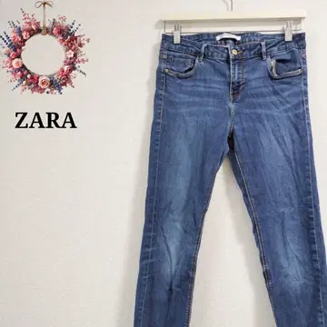 ZARA 자라 스키니 데님 팬츠 청바지 스트레치 인디고 EU40