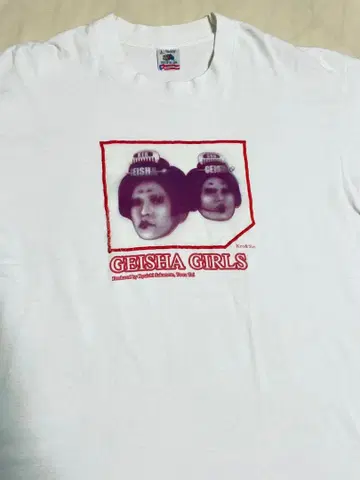 빈티지 90s GEISHA GIRLS T셔츠 구제 의류 RAP TEE
