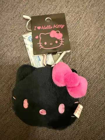 공식 블랙 헬로키티 봉제 인형 키링 덤 포함