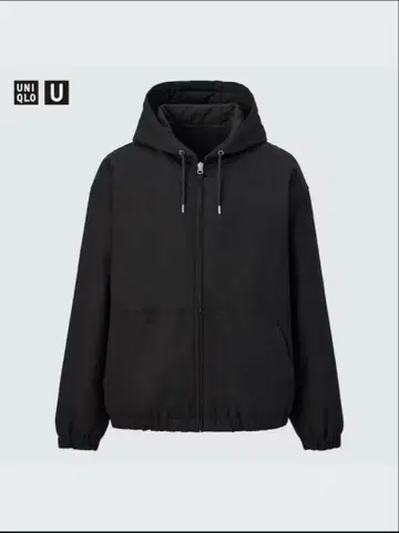 UNIQLO U 22AW 후디드 집업 블루종 블랙 S사이즈