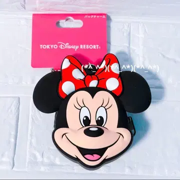 디즈니 미니 백참 실리콘 파우치 키체인 키링