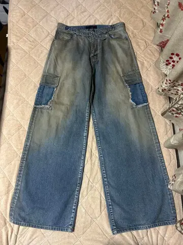 SHOOP 슈프 셰이퍼 와이드 데님 팬츠 - 워시드 블루