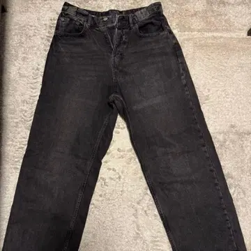 ZARA 배기 데님 블랙 38