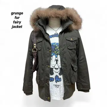 00s archive fairy fur grunge jacket y2k