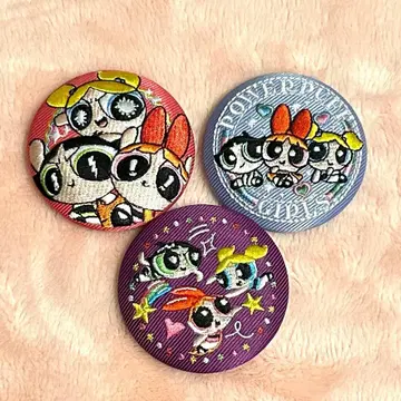 파워퍼프걸스 자수 캔뱃지