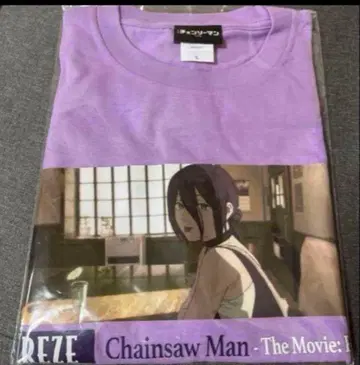 새상품 극장판 체인소 맨 레제 편 T셔츠 장면 사진 레제 L 사이즈
