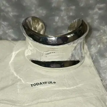 TODAYFUL Nature Wide Cuff 실버 뱅글 케이스 포함